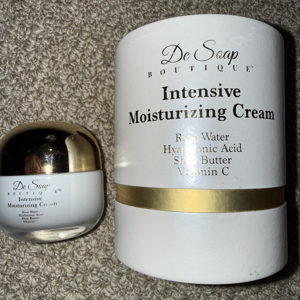 De‎ Soap Boutique Intensive Moisturizing Cream Rosewater Hyaluronic Acid Shea